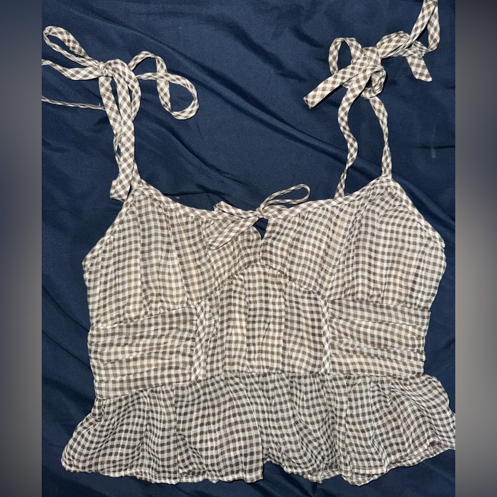 Checkered Spaghetti Strap Top